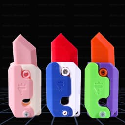 New Knife Fidget Toy 3D Printing Technology Stocking Stuffers Gift With Butterfly Claw Blade Carrot Fidget Toy Stress relief Toy