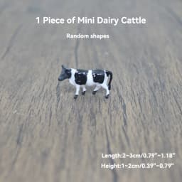 1 to 10pcs 1/87 Miniature Cow Ox Bull Cattle Figurines Farm Models Fairy Garden Sandbox Landscape Action Figures Toys Ornaments