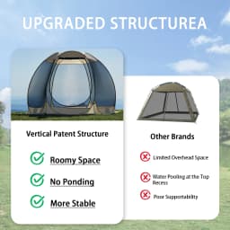Portable Screen House Tent with Mosquito Net 6-8 Person Camping Backyard Patio & Protection Outdoor Shelter Suitable for family