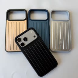 RIMOWA Aluminum Alloy Phone Cases For iPhone 18 17 16 Pro Max 3D Corrugated Stripe Back Luxury Bussiness Luggage Cover