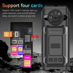 Rugged Mobile Phone M6000 GSM 2G Network 4 SIM Cards Magic Voice 3.5mm Jack 2.4'' Display Big Keyboard Cellphone For Elderly