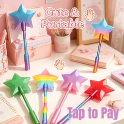 3D Printed Magic Wand Credit Card Holder Tap to Pay Magic Fairy Wand for Kids Adults Lightweight Contactless Credit Card Wand