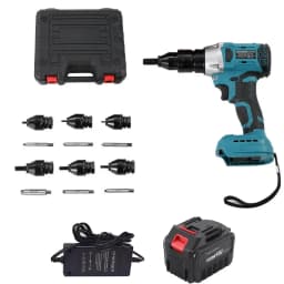 Heimerdinger Brushless Rivet Gun Blind Riveting Gun Flat Nuts Riveter Rivnut Tool Kit For M3 M4 M5 M6 M8 M10 M12 Pull Nuts