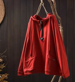 Women's Vintage and Casual Long-sleeved Pullover Top, 2025 New Spring Loose Hooded Sweatshirt