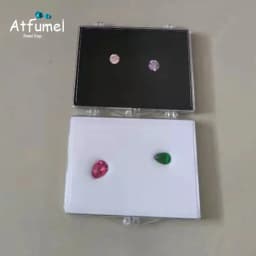 Gems Jewelry Display Box Diamond Organizer Gemstone Teaching Specimen Packaging Box Clear Earrings Stone Gems Storage Boxes