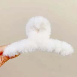Solid Fluffy Cross Hair Claw For Women Girls Sweet Hair Ornament Plush Headband Hair Claw Clip Hairpin Fashion Hair Accessories