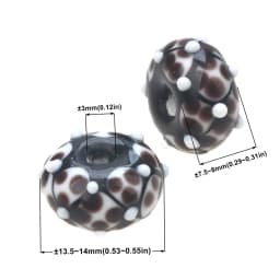 Black Color Series 2/4/6PCS/LOT Mixed Style Handmade Lampwork Glass Beads For Crafts Charm Bracelets/Earring DIY Jewelry Making