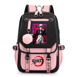 Kids Anime School Backpack Demon Slayer Pattern Casual Daypack for Girls Students Book Bag