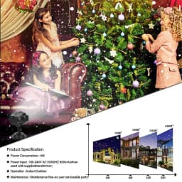 DACHAN Snowfall LED Light Projector, Snow Falling Projector Lamp Dynamic Snow Effect Spotlight for Garden Outdoor Wedding Gift
