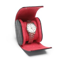 Luxury Crocodile Watch Storage Box Custom Name Travel 1 2 3 Slots Watches Roll Aligator PU Leather Brand Watch Display Case Bag