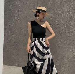 Vintage Maxi Skirt Midi Long s for Women Korean Style Falda Larga Irregular Striped Goth Mujer Moda 2026 New