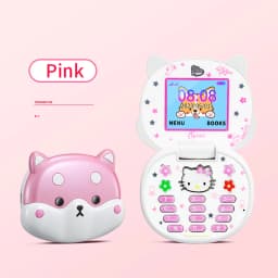 Cute Mini Koki Mobile Phone Flip Cartoon Kids Children Dual Sim 2G GSM Keyboard Botton MP3 Player Unlocked New Cellphone
