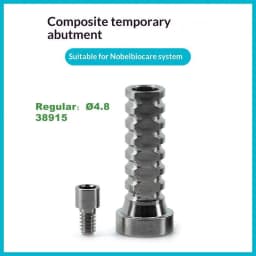 Temporary Cylinder For Multi-unit Abutment Fits Nobel Biocare Prosthetic Screw Retained Abutment