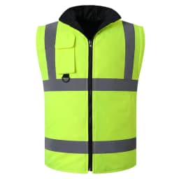 Safety Jacket Reflective Waterproof Windproof Coldproof Hi Vis 7 in 1 Parka Windbreaker Workwear with Detachable Cotton Linner