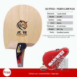 Original SANWEI Table Tennis Blade Su Style Tiger Claw Plus Series Penhold Racket Ping Pong Blade Professional Ping Pong Paddles