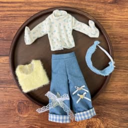 Cute Fashion 30cm BJD Doll Clothes 1/6 Scale Doll Outfit Set Girl Doll Replacement Dress Up Accessories for Birthday Gift Toy