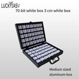 Portable Travel Gems Box Show Gemstone Storage Case Beads Diamond Pendant Exhibition Box Shockproof Gem Jars Exhibition Tray
