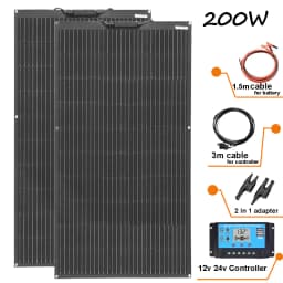 XINPUGUANG Flexible Solar Panel OR Monocrystalline Solar Battery Charger Kit Off- Grid System 1000W, 600W,400W,200W,100W