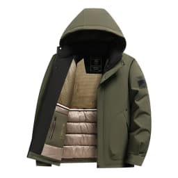 High Quality Windproof Parkas Men Autumn Winter Business Casual Parkas Thick Detachable Hood Sport Versatile Coat Outdoor Parkas
