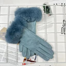 Candy Color Plus Velvet Thicken Women Keep Warm Gloves Fashion Elegant Plush Wrist Winter Cycling Drive Touch Screen Gloves