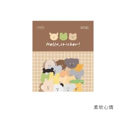 100 Pcs/Pack PET Bear Waterproof Scrapbooking Self Adhesive Stickers