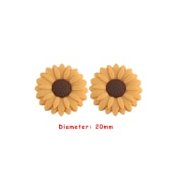 Sunrony 10pcs Mini Leaf Flower Silicone Beads For Jewelry Making Food Grade DIY Pacifier Chain Necklace Accessories