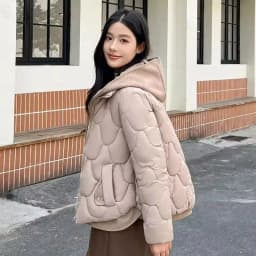 2025 New Fake Two-piece Hooded Winter Jacket Women Warm Parkas Long Sleeve Casual Cotton Padded Jacket Female Outwear