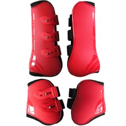 1 Set Horse Leg Guard PU Neoprene Protective Boots Adjustable Horse Splint Boots Leg and Support for Training Riding Jumping