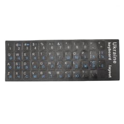 Durable Ukraine Language Ukrainian Keyboard Sticker Alphabet Black Background For PC Laptop Accessorie Computer Keyboard