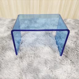 Modern Simple Home Furniture U Shape Translucent Acrylic Footrest Stool Low Shoes Stool