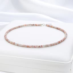 4MM Natural Stone Necklace 925 Sterling Silver Tourmaline Handwork Choker Jewelry For Women Trending Products Aquamarine