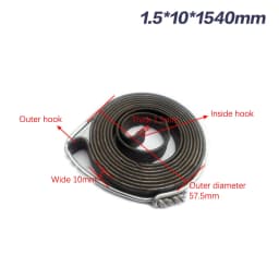 0.7-1.5 Thickness 680-1540mm Spiral Flat Wire Coil Torsion Spring Constant Force Extension Springs Bench Drill Scroll Springs