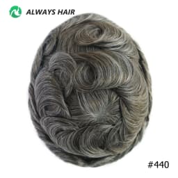 Invisible Hairline Hair System Unit for Men 0.03-0.04mm Super Thin Base Toupee Indian Human Hair Mens' Topper Wig