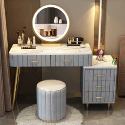 Women Pink Dressing Table Makeup Chair Modern Bedside Cosmetics Dressing Table Bedroom Cabinet Vestidores Postmodern Furniture