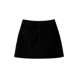 Women's High-Waist A-Line Short Skirt Spring Autumn Retro Brown Corduroy Skirts Woman Solid Color Straight Leg Pencil Skirt Mini