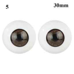 1Pair 22mm 30mm Realistic Half Round Craft Accessories Acrylic DIY Eyeballs Reborn Doll Eyes BJD Mini Easy Use Simulation