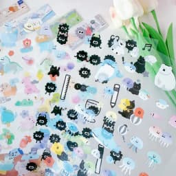 Korean Import NEKONI Double-layer Cute Animals Creative Stickers Scrapbooking Diy Journaling Diary Decor Stationery Sticker