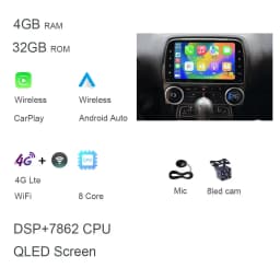 1280*720 IPS 8"360 Carplay 8G+128G Android 12 Car DVD Player multimedia GPS Stereo autoradio For Chevrolet Camaro 2010-2015