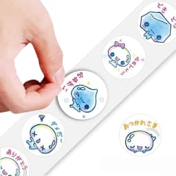 500Pcs/Roll Kawaii Bubble Stickers, Japanese Cartoon Text & Expression Decals for DIY, Journal & Gift Decoration