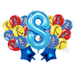 The Amazing Digitals Circus Digit 1-9 Balloons Kids Kawaii Birthday Decoration Baby Shower Gender Reveal Party Supplies Gift New