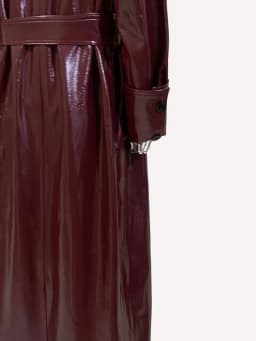 Mauroicardi Spring Autumn Extra Long Oversized Pu Leather Trench Coat for Women Sashes Elegant Chic Luxury Designer Clothes 2025