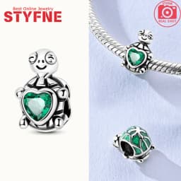 925 Sterling Silver Ocean Series Blue Turtle Starfish Shell Fit Original Bracelet Charms for Women diy Fine Jewelry Gifts