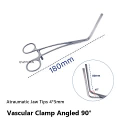 Atraumatic Jaw Tips Vascular Clamps Aortic Exclusion Clamp stainless steel Cardiovascular surgical instruments