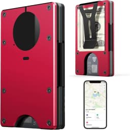 Smart Metal Wallet with Built-in Find My Tracker (iOS Only) RFID Blocking 12 Card Capacity Removable Cash Clip