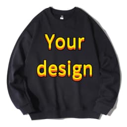 Customized Printed Cotton O Neck Pullover Long Sleeved Sweatshirts Men Women DIY Your Like Photo or Logo Fashion Casual Tops Tra