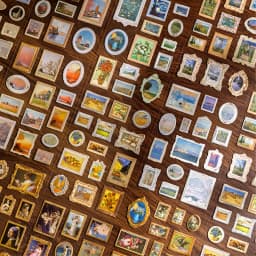 6 style 2pcs 3D retro European style art series precision Die-cutting stickers DIY handmade materials scrapbook decoration