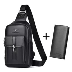 Running Waterproof Training Travel Messenger Pack Chest Bag Men's Leather Shoulder Bag Sports Multi-function Cross Body Handbag