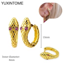 925 Silver Ear Needle Rose Red Hoop Earrings For Women Exquisite Water Drop/Flower/Heart Crystal Piercing Huggie Earring Jewelry