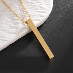 Hot Sale Pendant Smooth Plate Tag Men Retro Necklace Jewelry