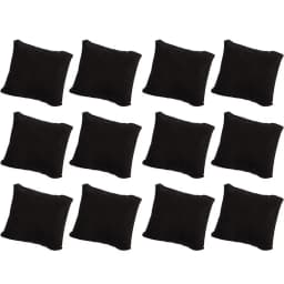 12 Pack Small Black Watch Pillow Velvet Bracelet Pillow Jewelry Displays Watch Bracelet Bangle Cushions Stand for Boxs